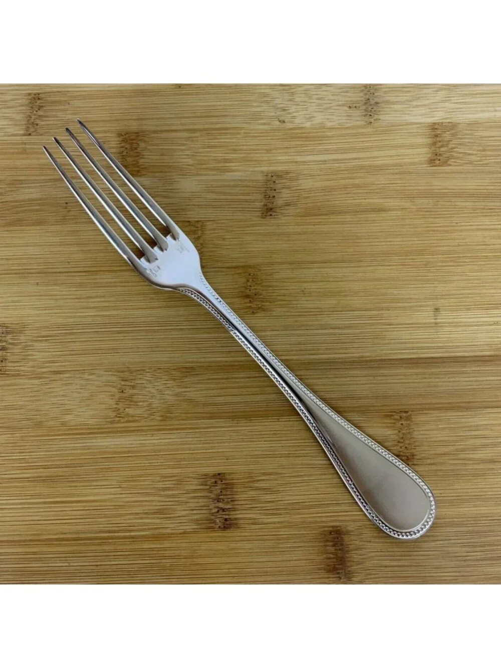 Christofle France Perles ONE Dinner Fork Silverplate Flatware NEW Discontinued
